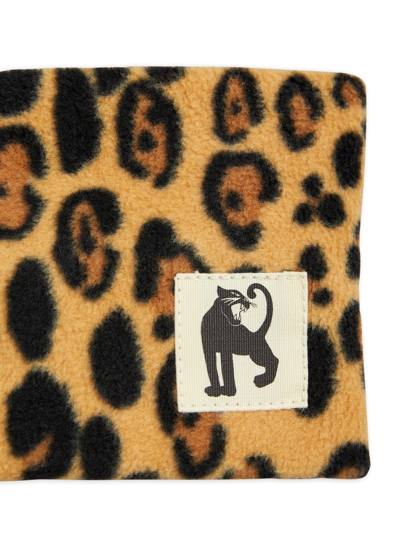 Leopard fleece scarf