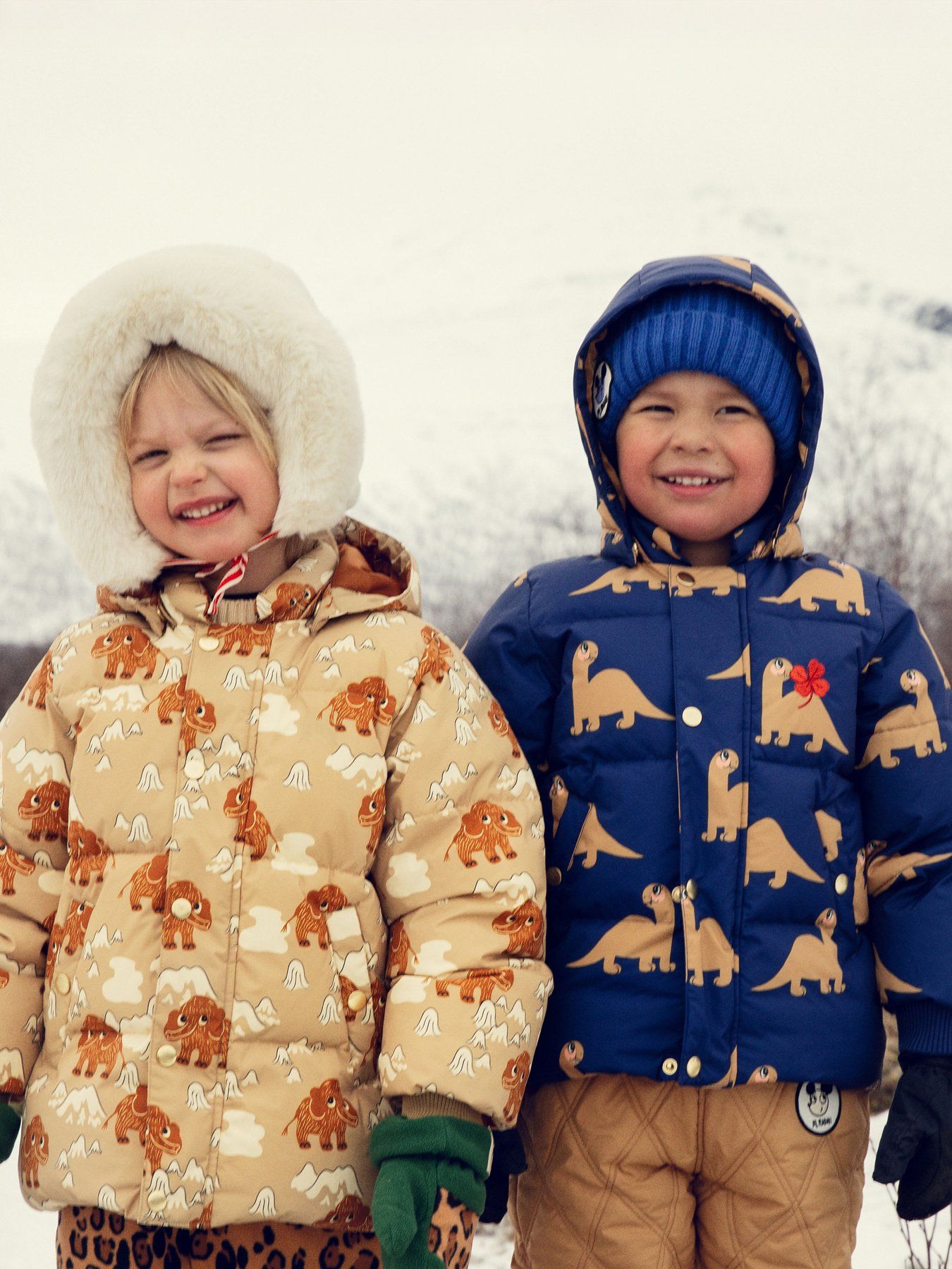 Dinos hooded puffer jacket