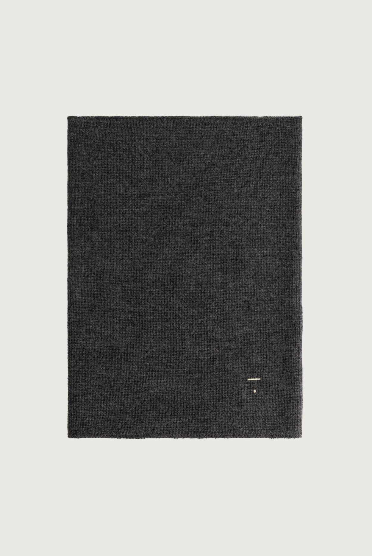 Knitted Endless Scarf - Nearly Black Melange