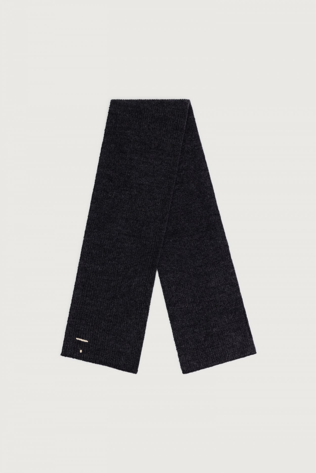 Baby Knitted Scarf - Nearly Black Melange