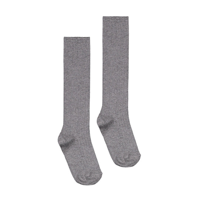 Long ribbed socks grey