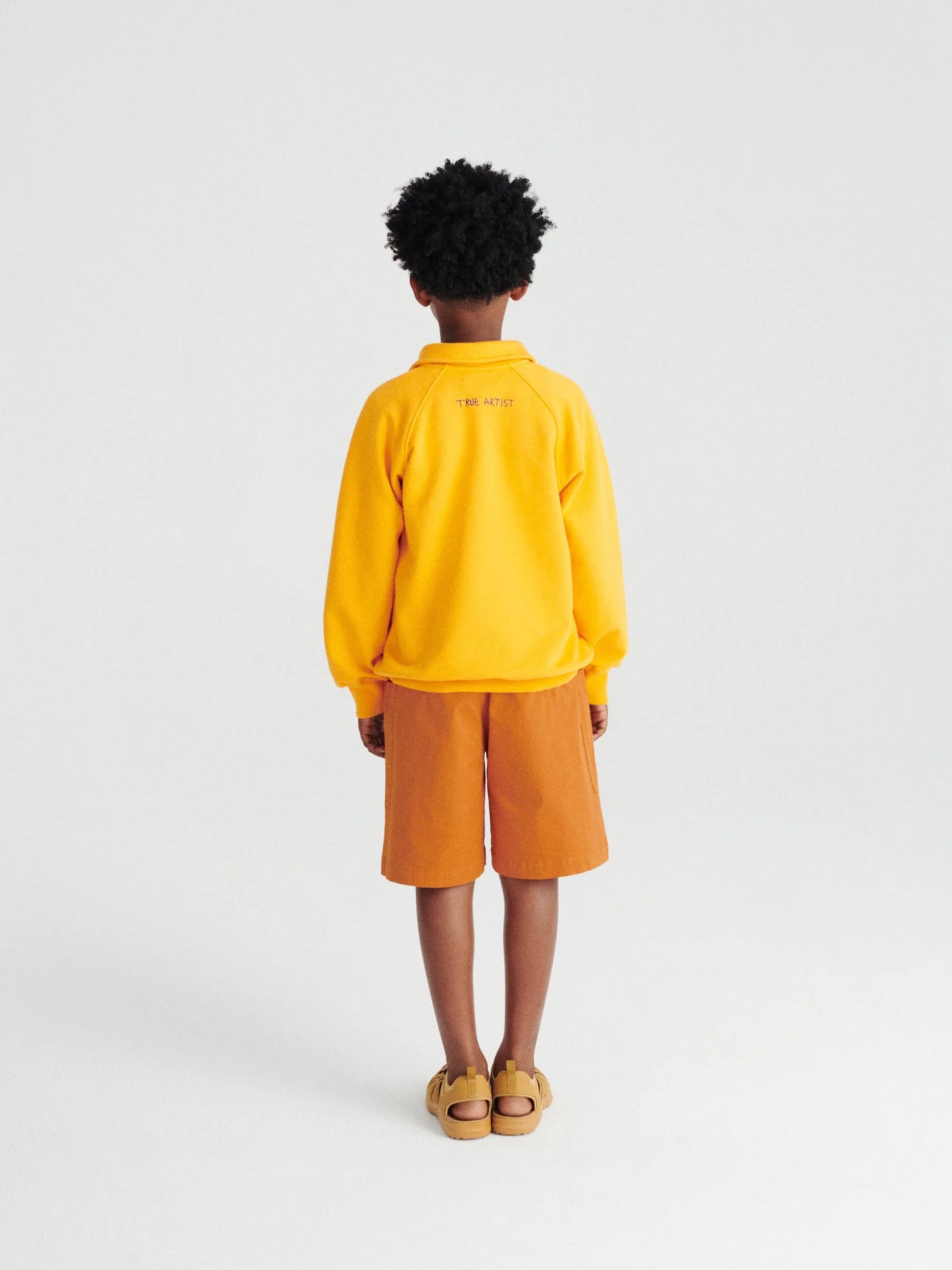 Polo Sweatshirt in Tangerine