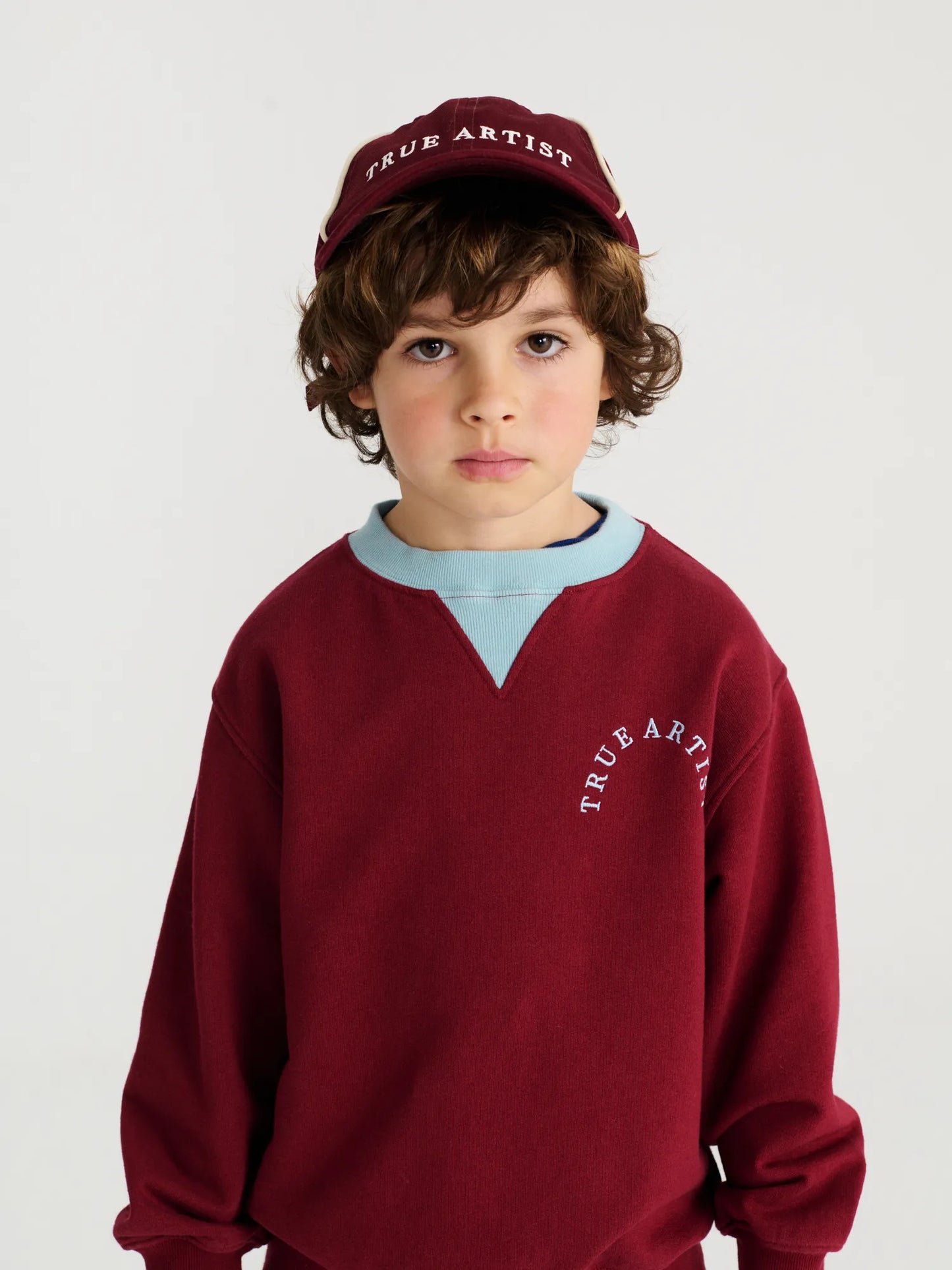 Sweatshirt in Burgundy Red