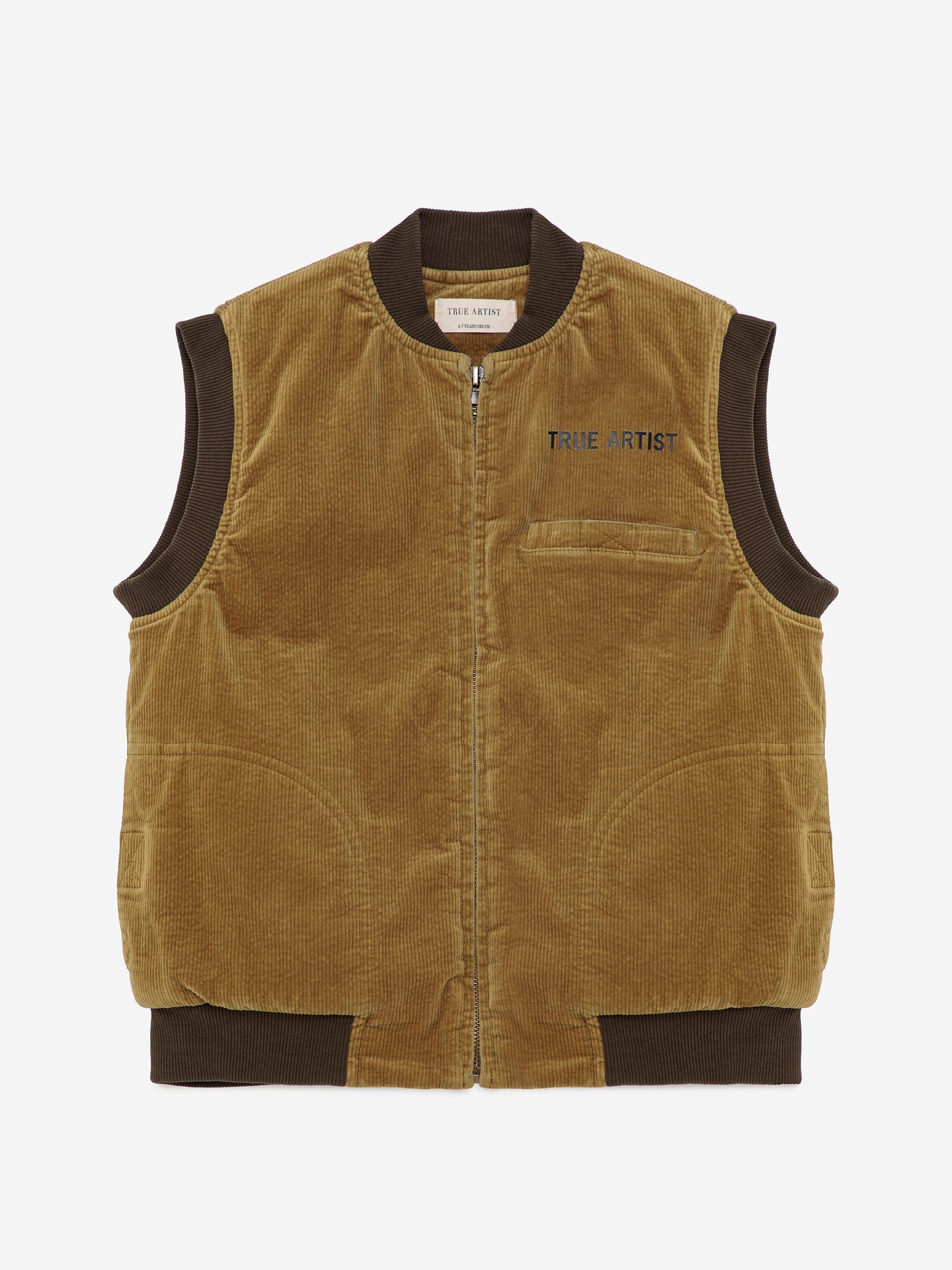 Padded Vest in Olive Green