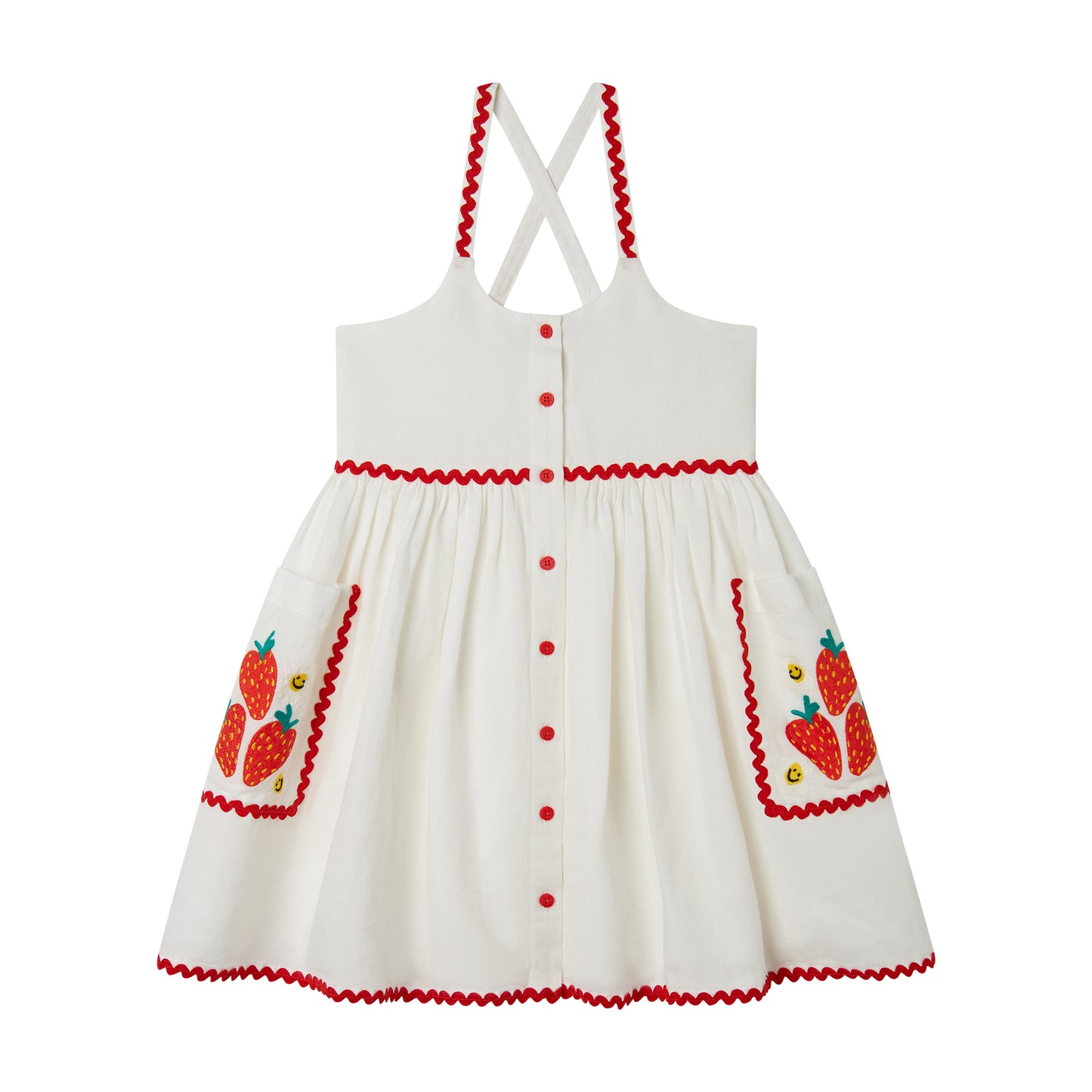Strawberry cotton & linen dress