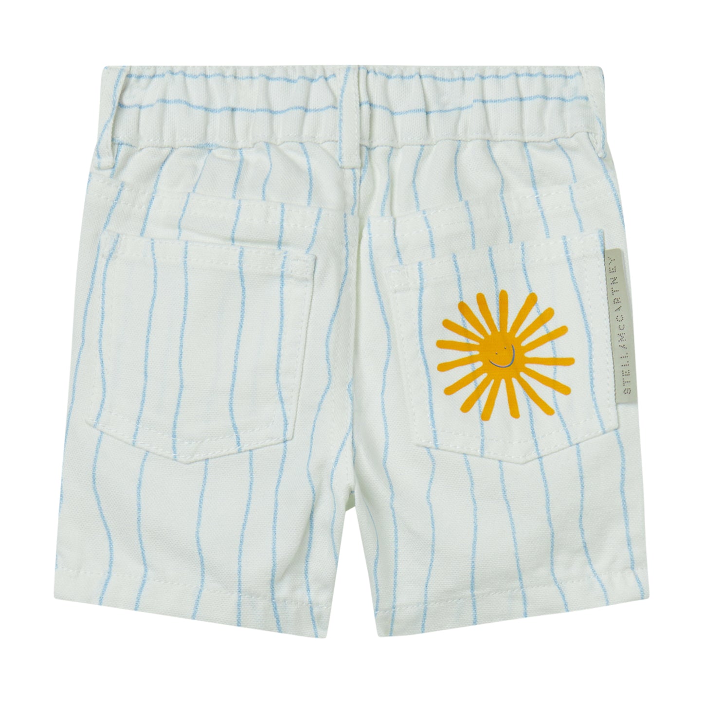 Embroidered cotton blend shorts