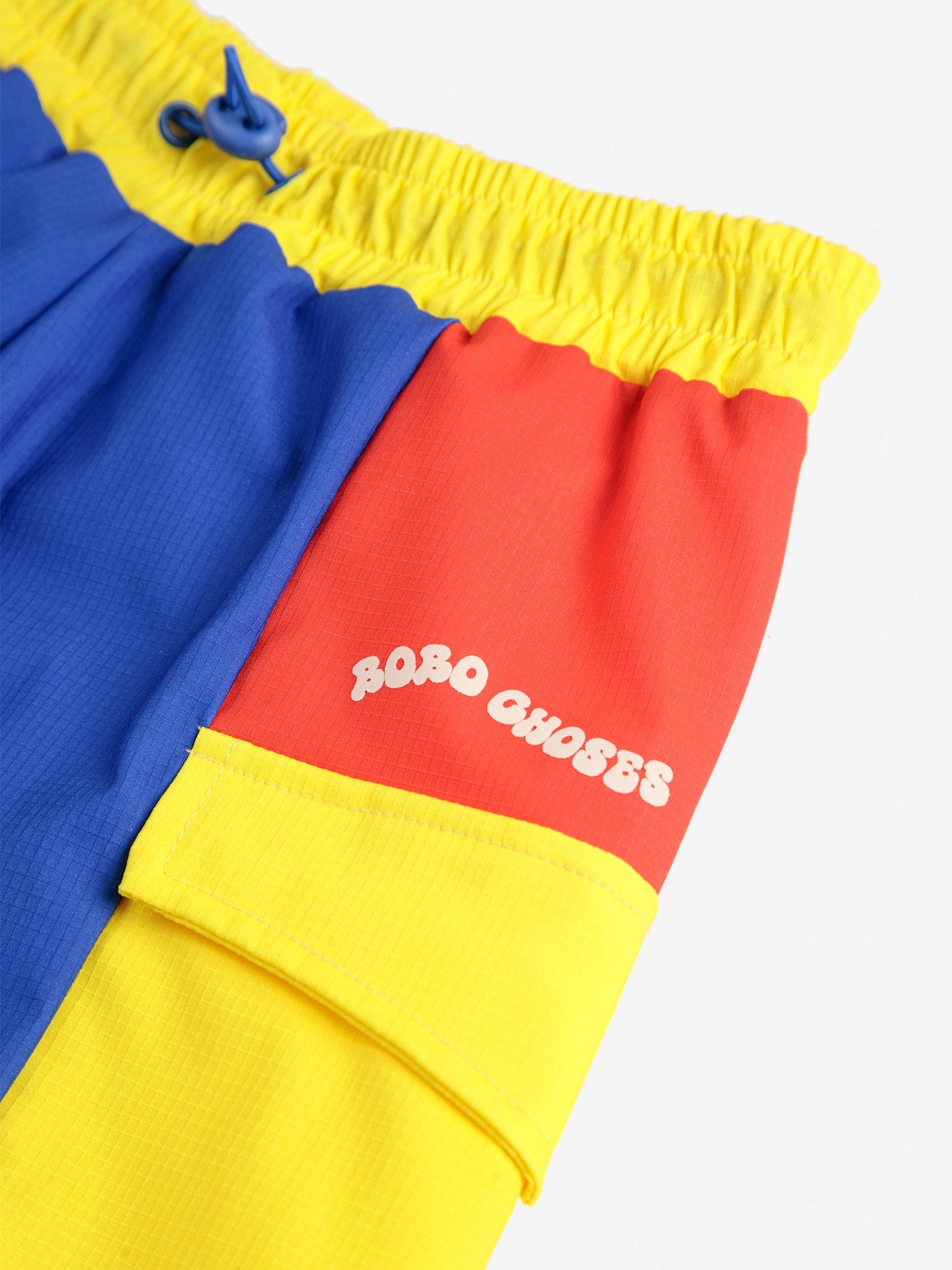 Color block swim board shorts