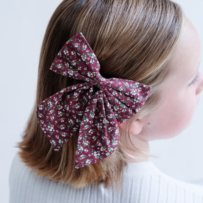 Agnes oversize bow pack - burgundy