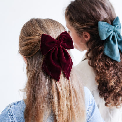 Agnes oversize bow pack - burgundy