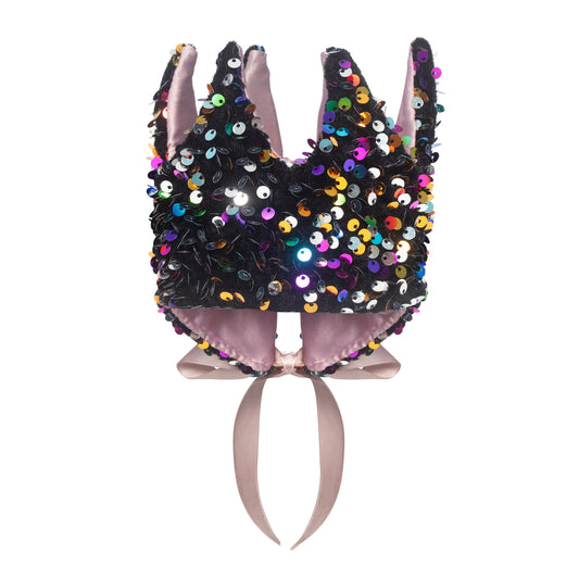 Rainbow dazzle sequin crown