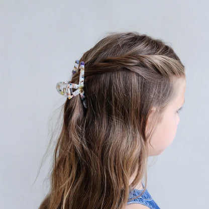 Speckled rainbow claw clip