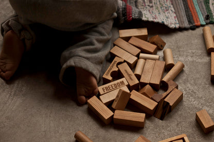 Wooden Blocks Peace & Love Blocks XL - 72 Pcs