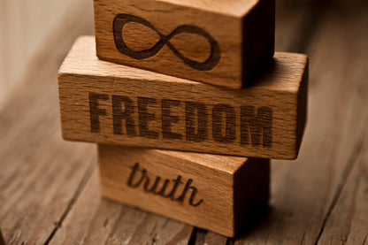 Wooden Blocks Peace & Love Blocks XL - 72 Pcs