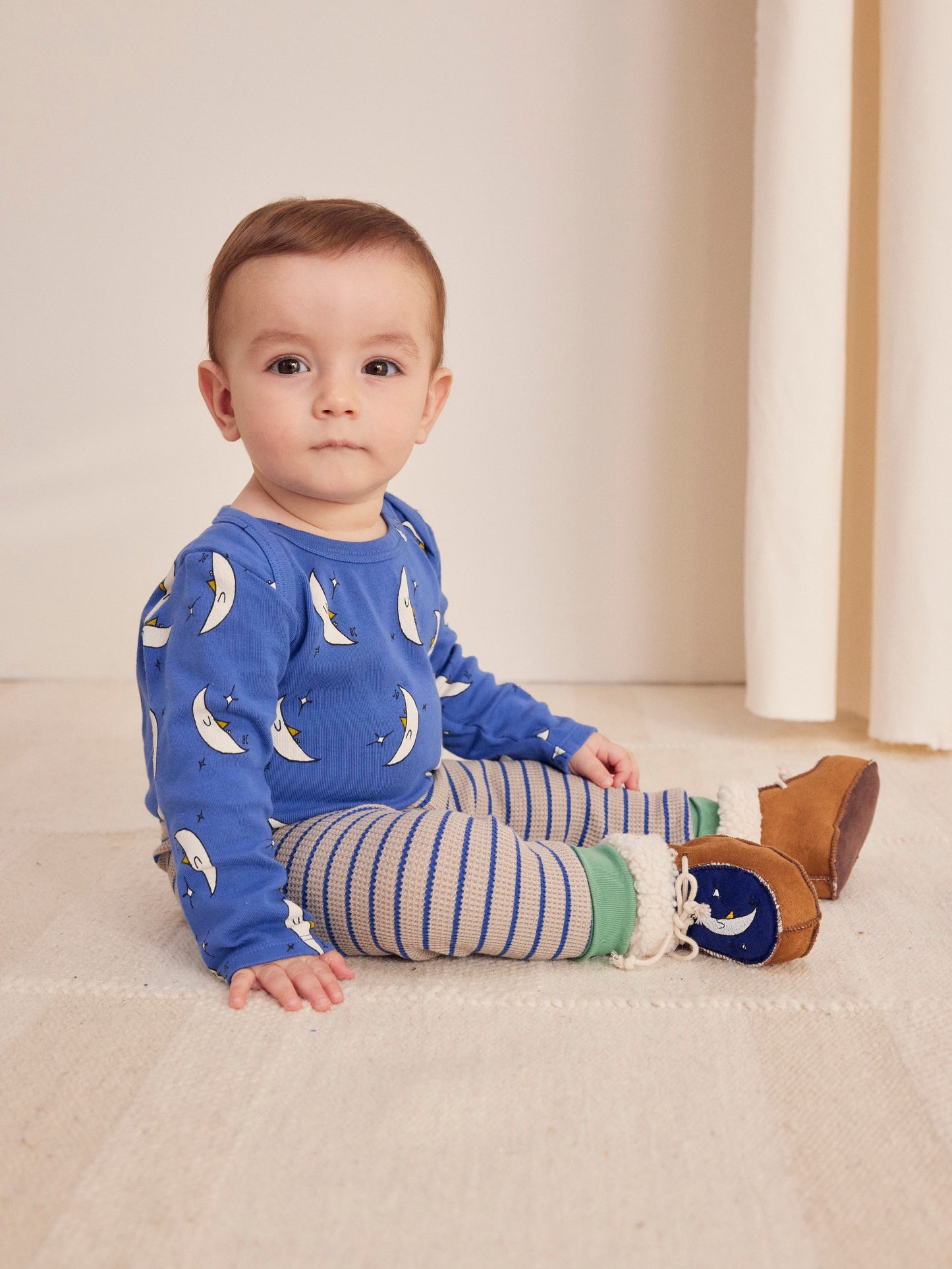 Baby Stripes waffle leggings