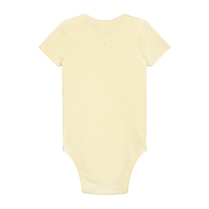 Baby L/S onesie - Yellow/White