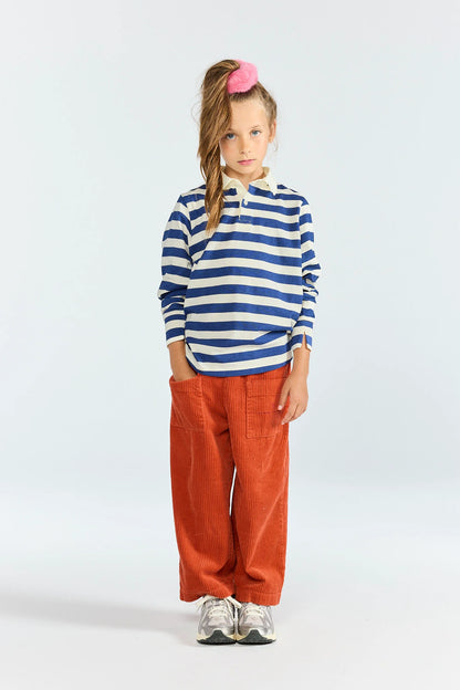 Stripes Navy Eel Polo Shirt