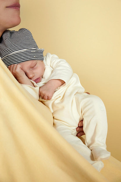 Baby Beanie - Grey/White