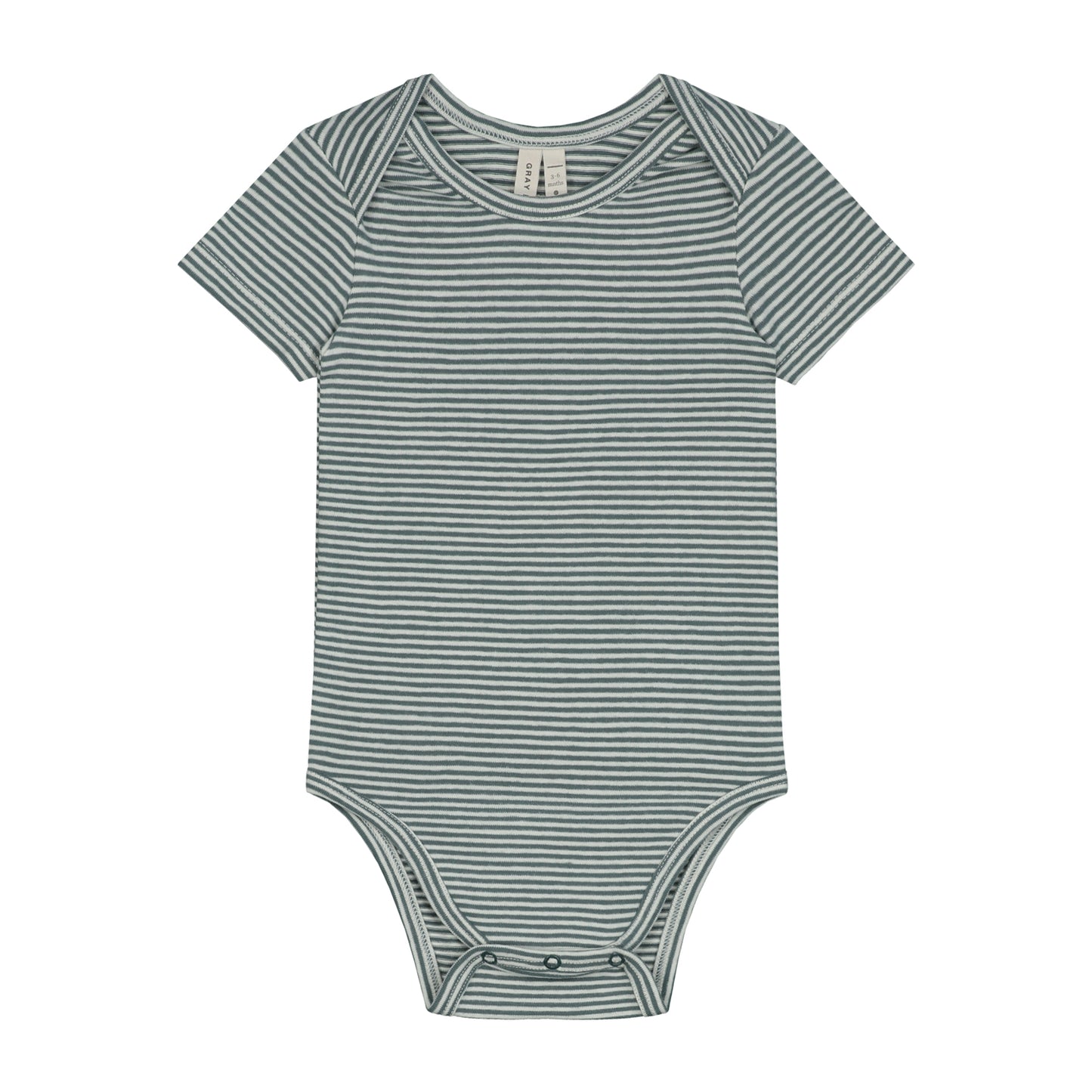 Baby L/S onesie - Grey/White