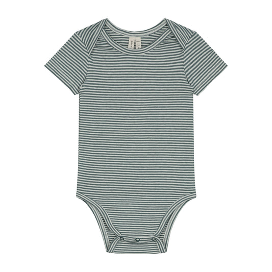 Baby L/S onesie - Grey/White