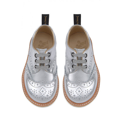 Brando brogue silver shoes