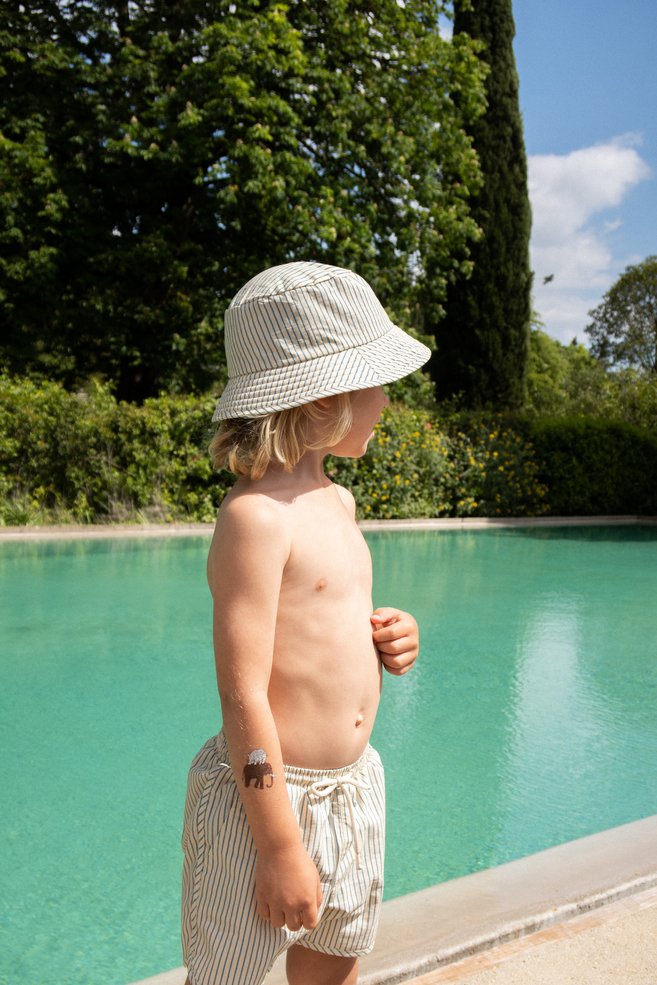 Asnou bucket hat - stripe bluie