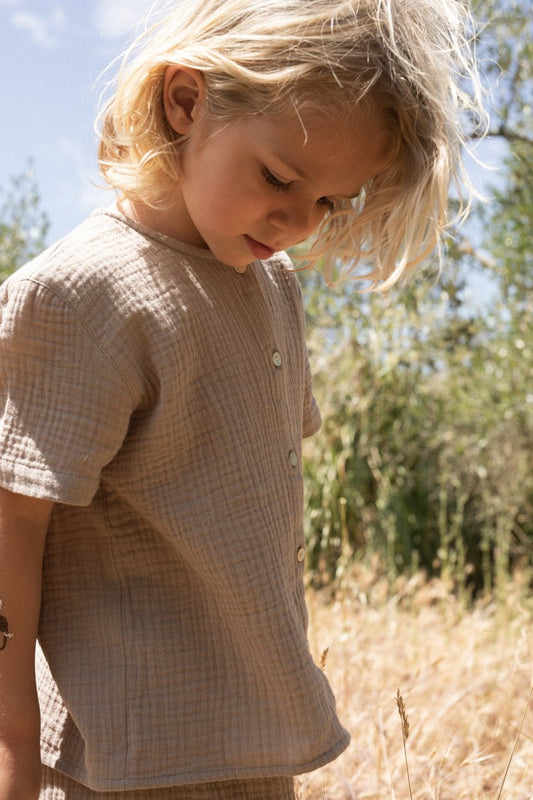 Olive ss shirt - pure cashmere