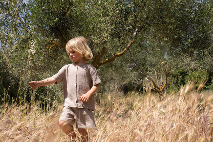 Olive shorts - pure cashmere