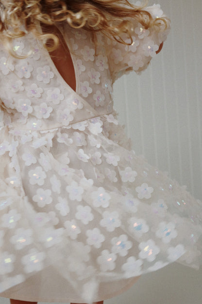 Sally dress - pearled ivory