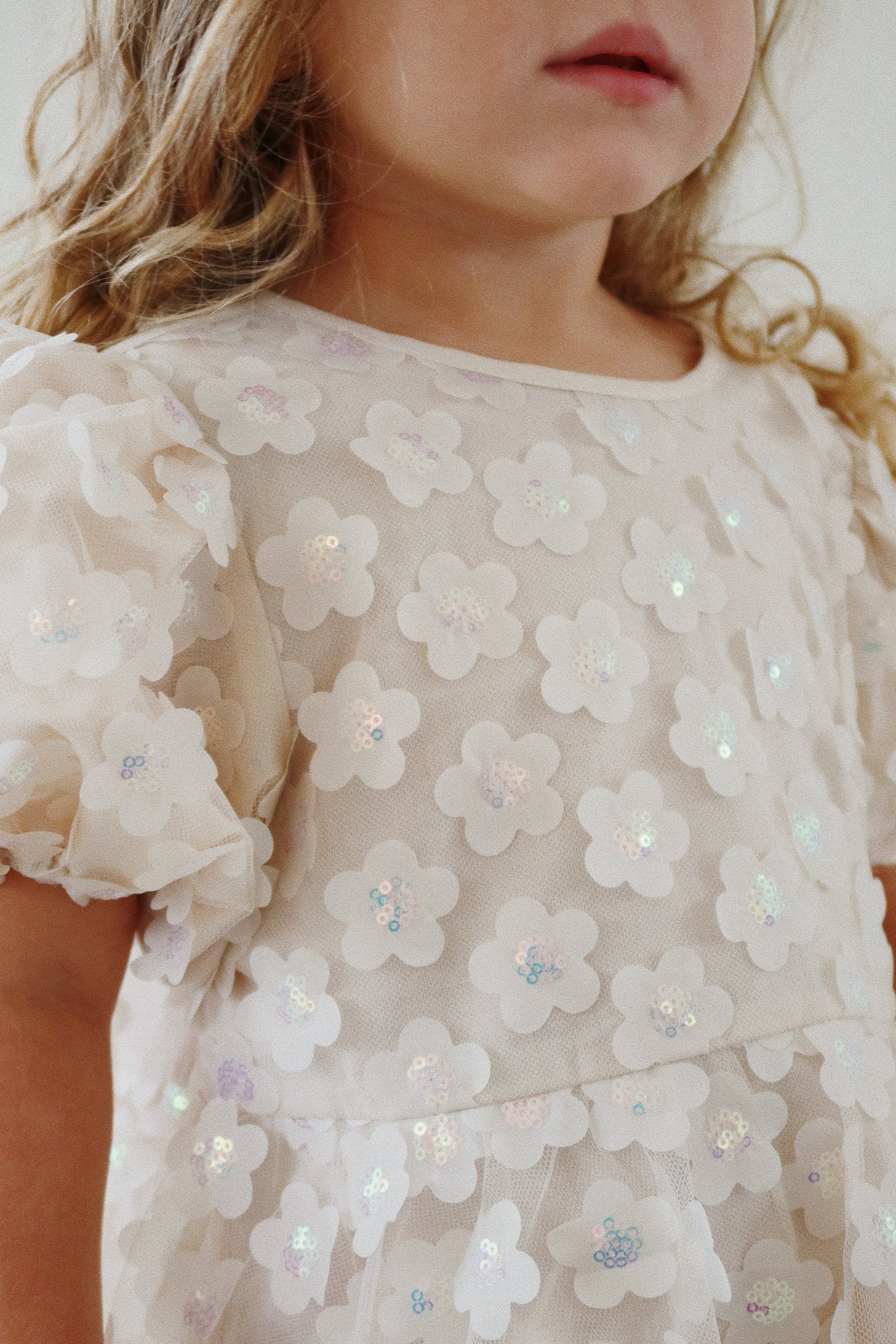 Sally dress - pearled ivory
