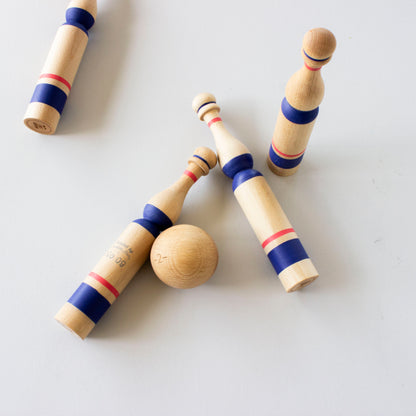 Bowling Blue Wooden game