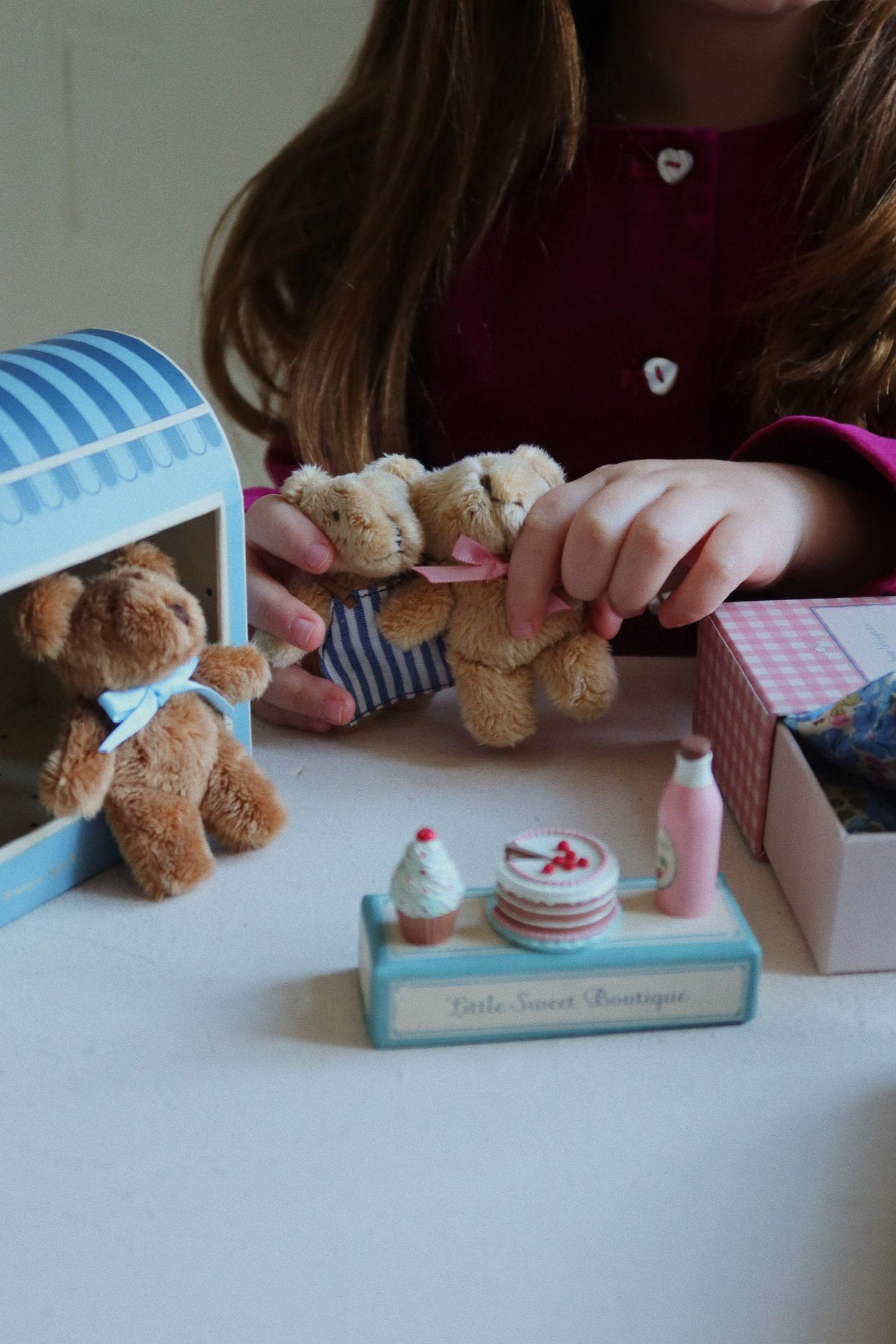 TINY TEDDY DISPLAY 12 PCS BLUE