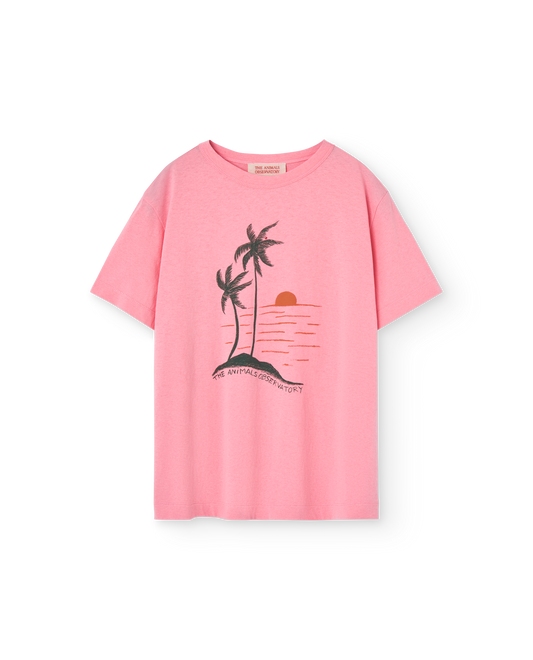 Pink Sunset Big Rooster T-Shirt