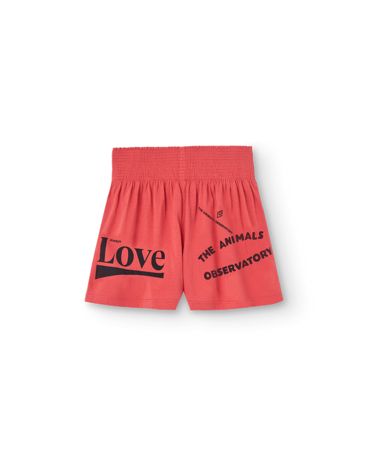 Red Love Ostrich Shorts