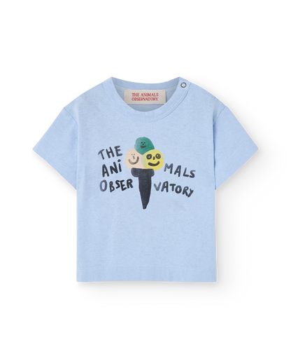 Soft Blue Icecream Pangolin T-Shirt