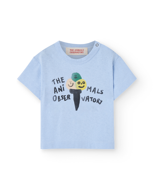 Soft Blue Icecream Pangolin T-Shirt