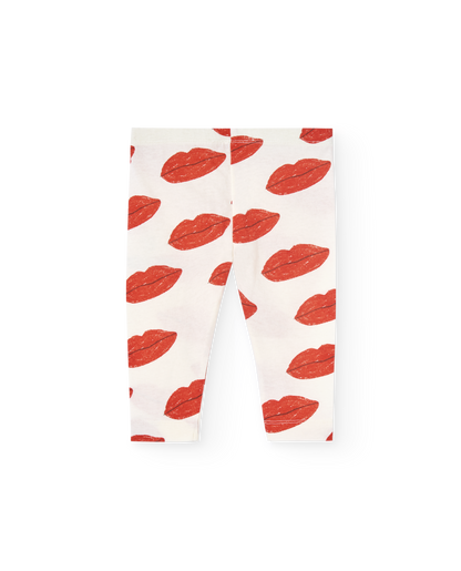 White Kissing Penguin Leggings