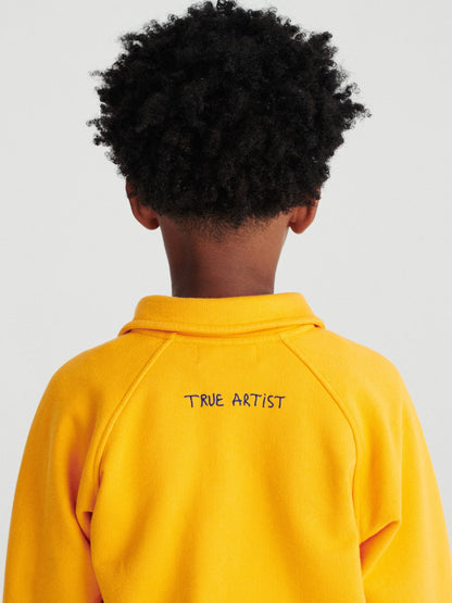 Polo Sweatshirt in Tangerine