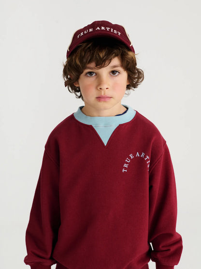 Sweatshirt in Burgundy Red
