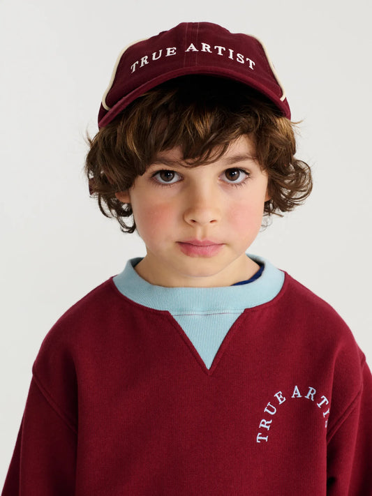 Sweatshirt in Burgundy Red