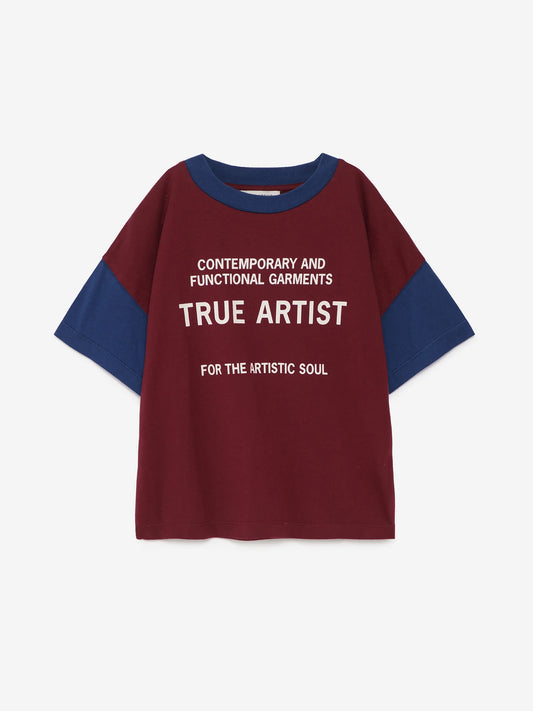 T-shirt in Burgundy Red