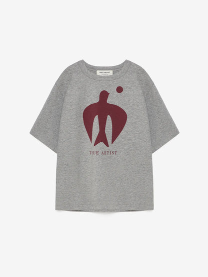 T-shirt in Melange Grey