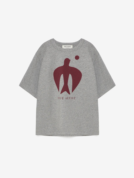 T-shirt in Melange Grey