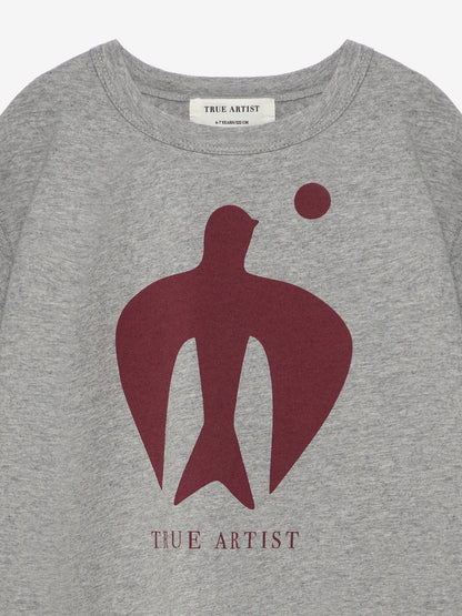 T-shirt in Melange Grey