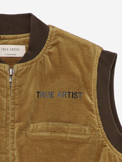 Padded Vest in Olive Green