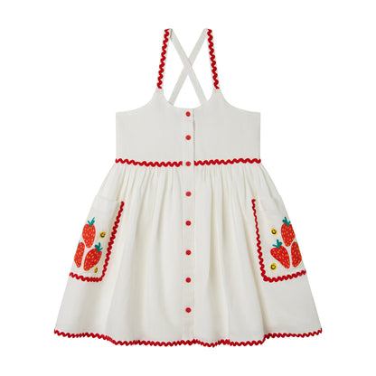 Strawberry cotton & linen dress
