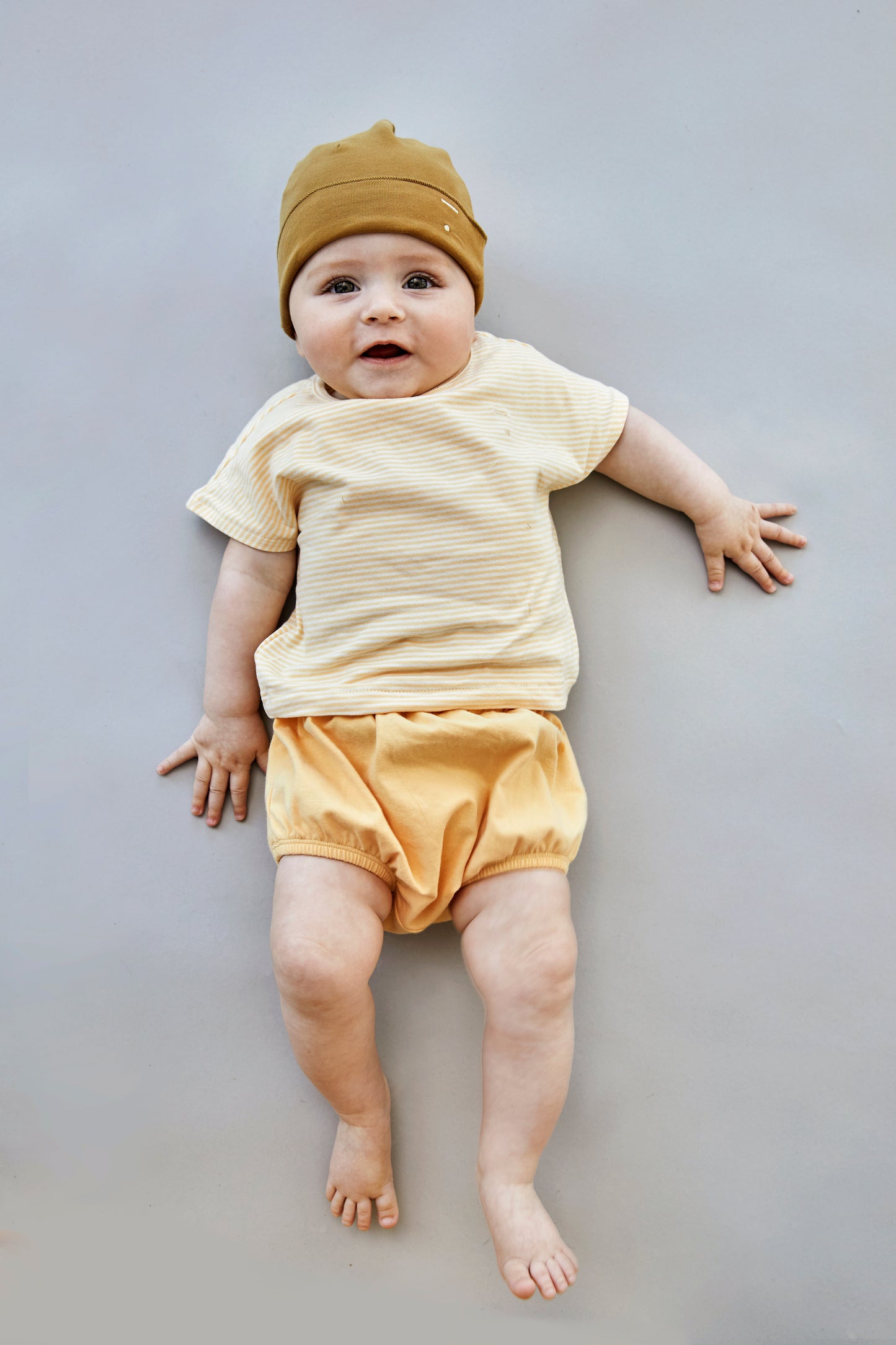 Baby Top - Yellow/White