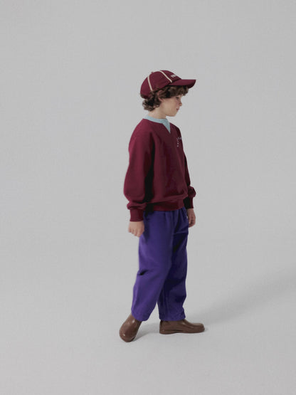 Sweatshirt in Burgundy Red
