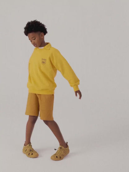 Polo Sweatshirt in Tangerine